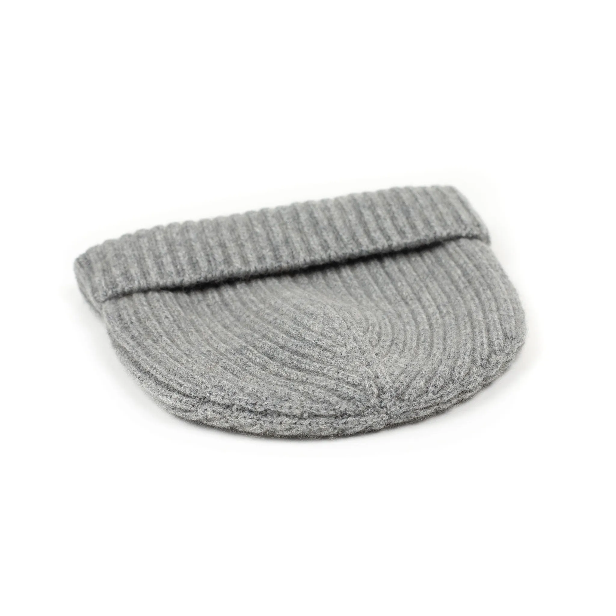 Ribbed hat in Grey Flannel 4-ply pure cashmere