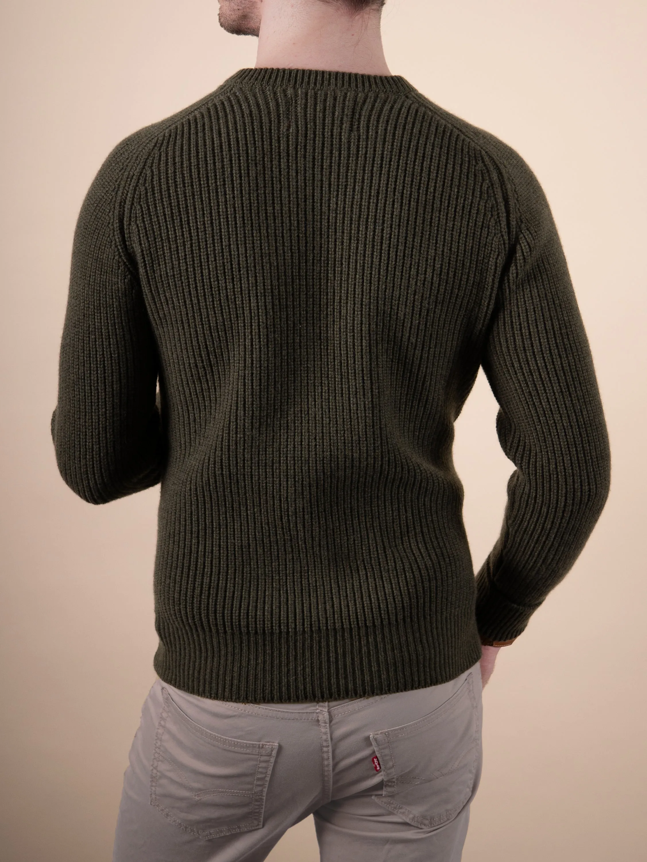 RIBBED SWEATER<br>LODEN