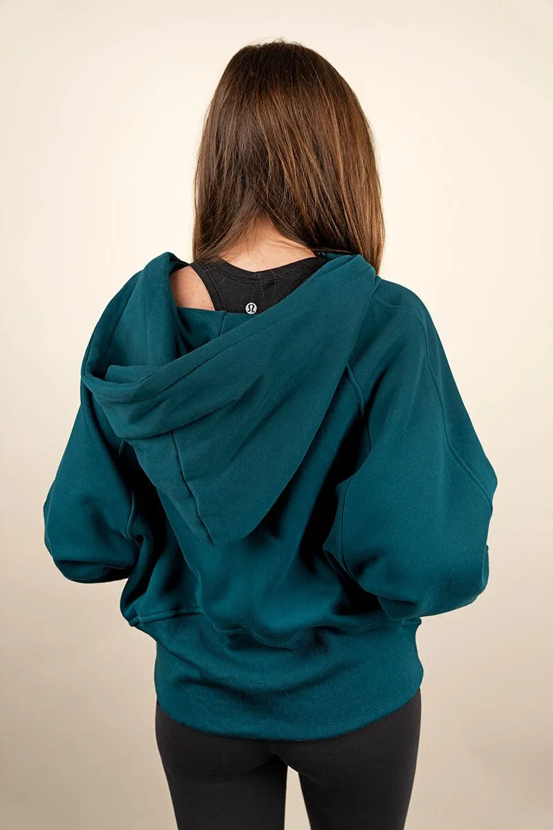 SALE 50% OFF! Cozy Up To You Teal Thumbhole Hoodie