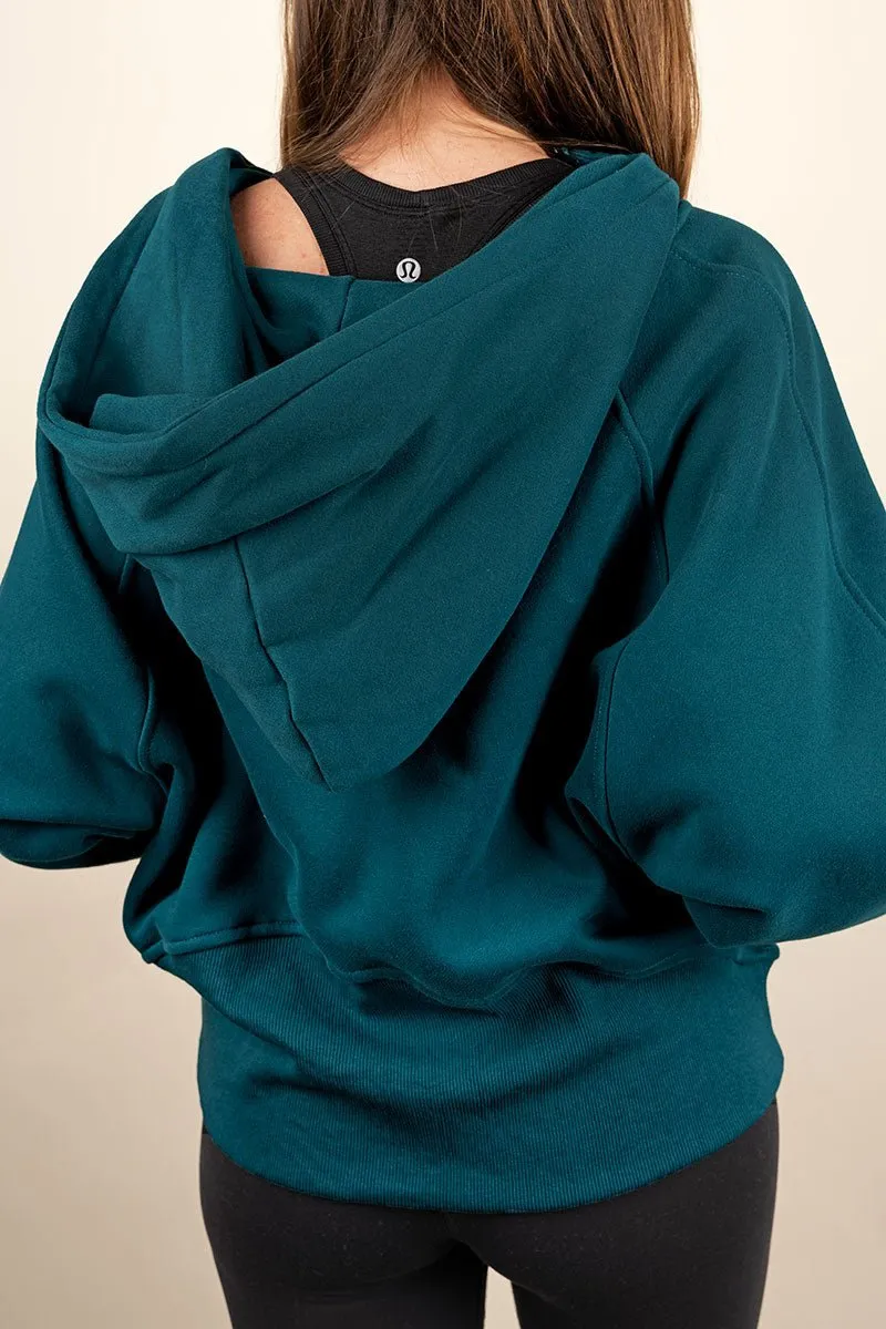 SALE 50% OFF! Cozy Up To You Teal Thumbhole Hoodie