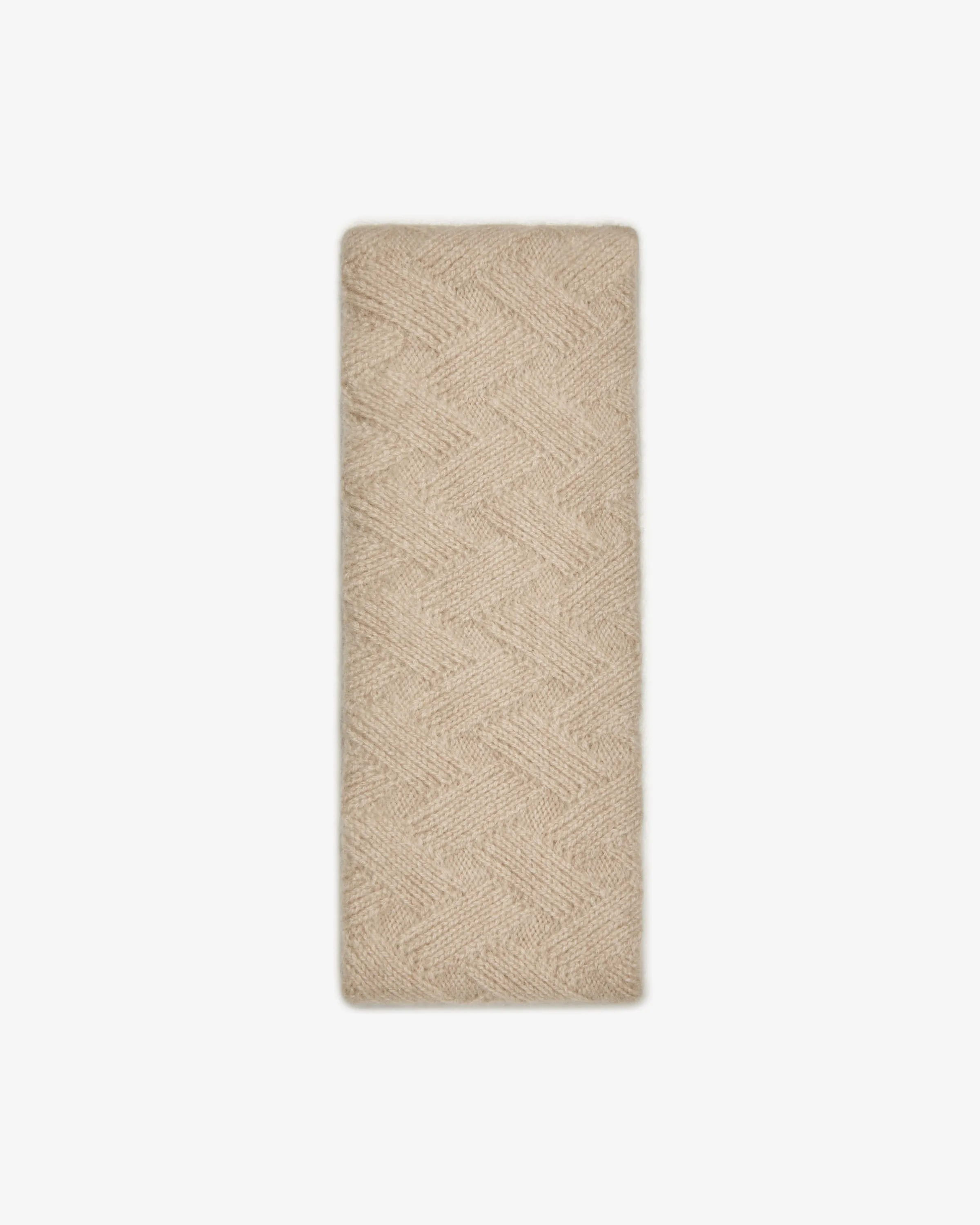 Sanday Cable Knit Pure Cashmere Headband - Wheat