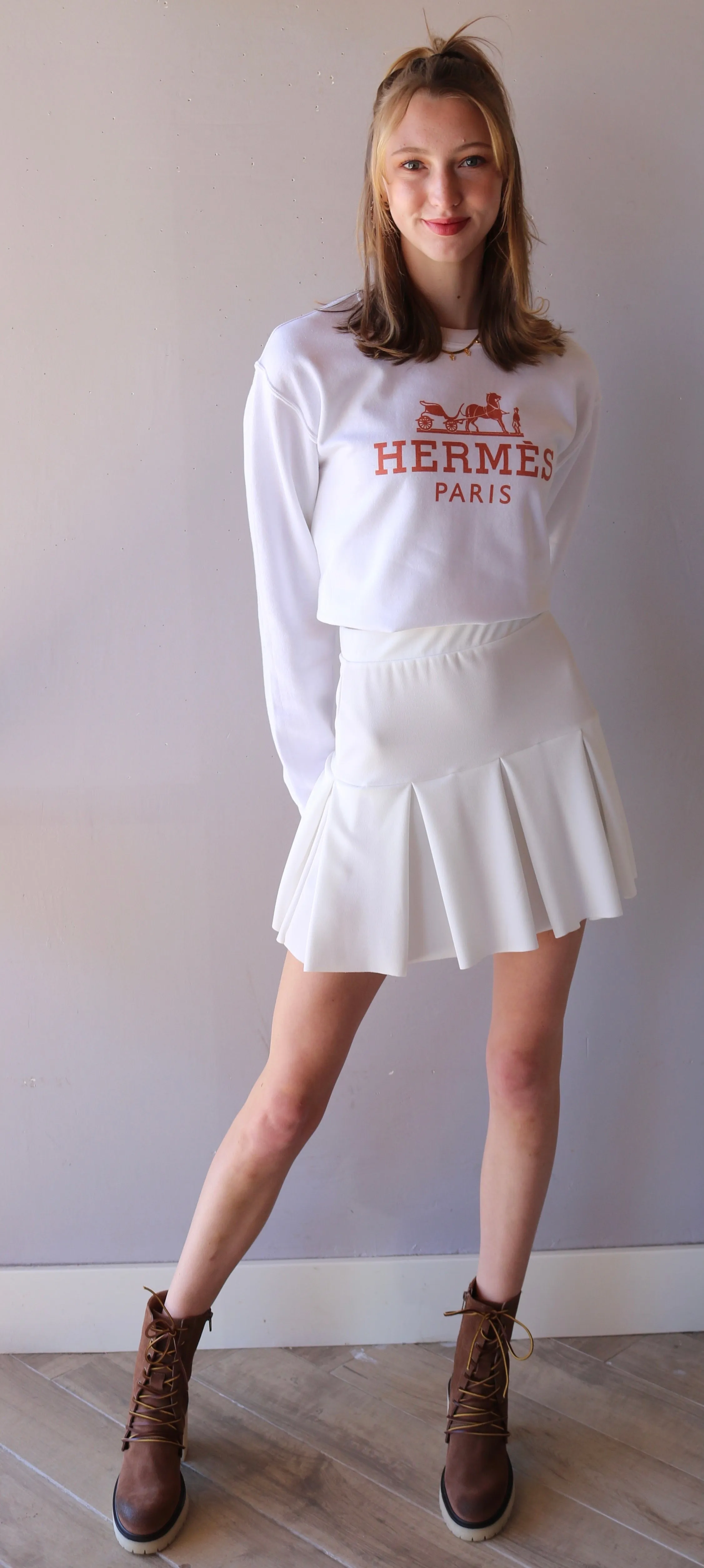 SCOUT Pleated StretchKnit Skirt