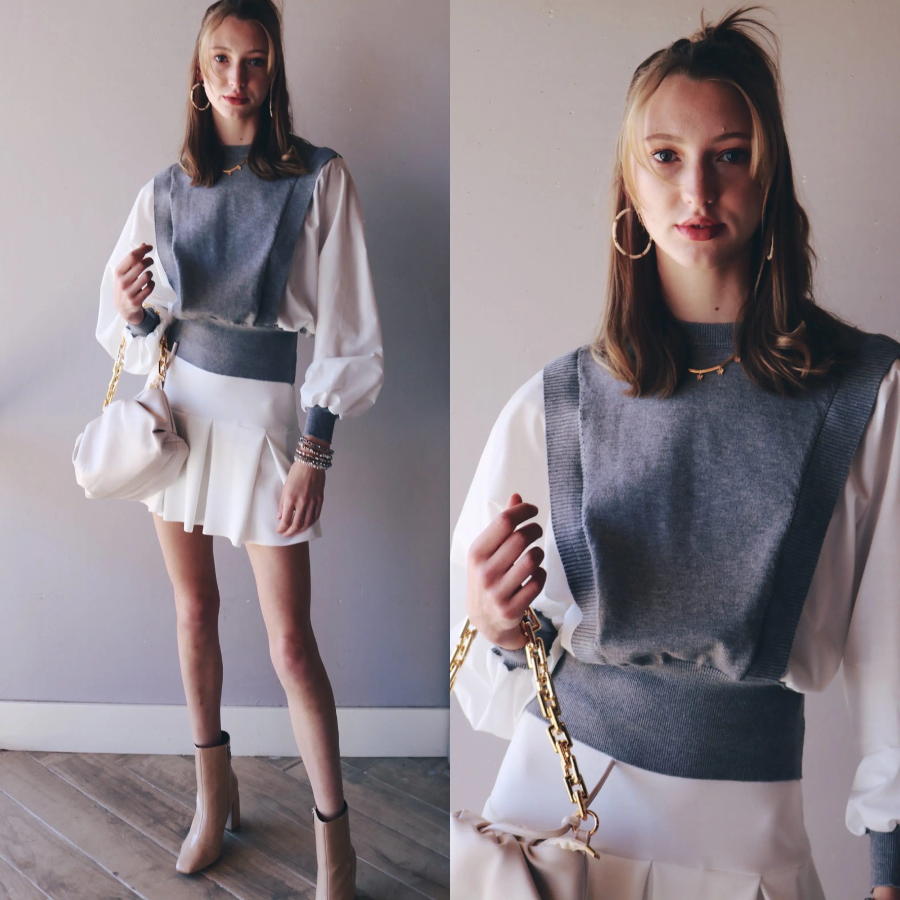 SCOUT Pleated StretchKnit Skirt