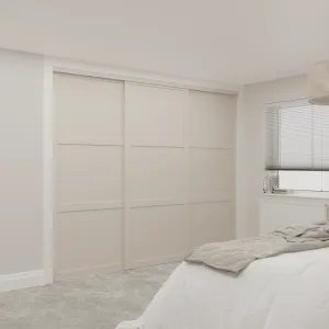 Shaker Cashmere Wood 3 Door Sliding Wardrobe Kit
