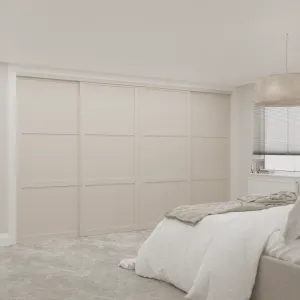 Shaker Cashmere Wood 4 Door Sliding Wardrobe Kit