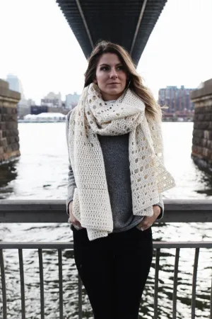 Snowfall on the Bowery Wrap (Crochet)
