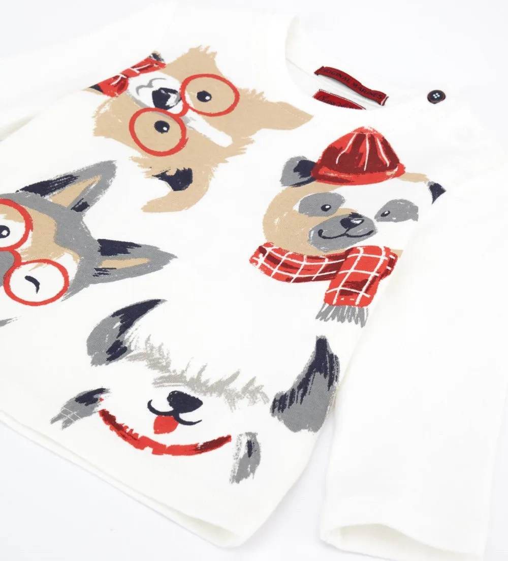SNUG PUPPY SNOW LONG-SLEEVE TEE