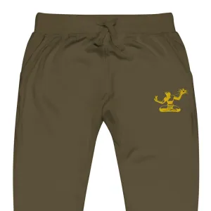Spirit of Detroit Premium Embroidered Unisex Fleece Sweatpants - Green / Gold
