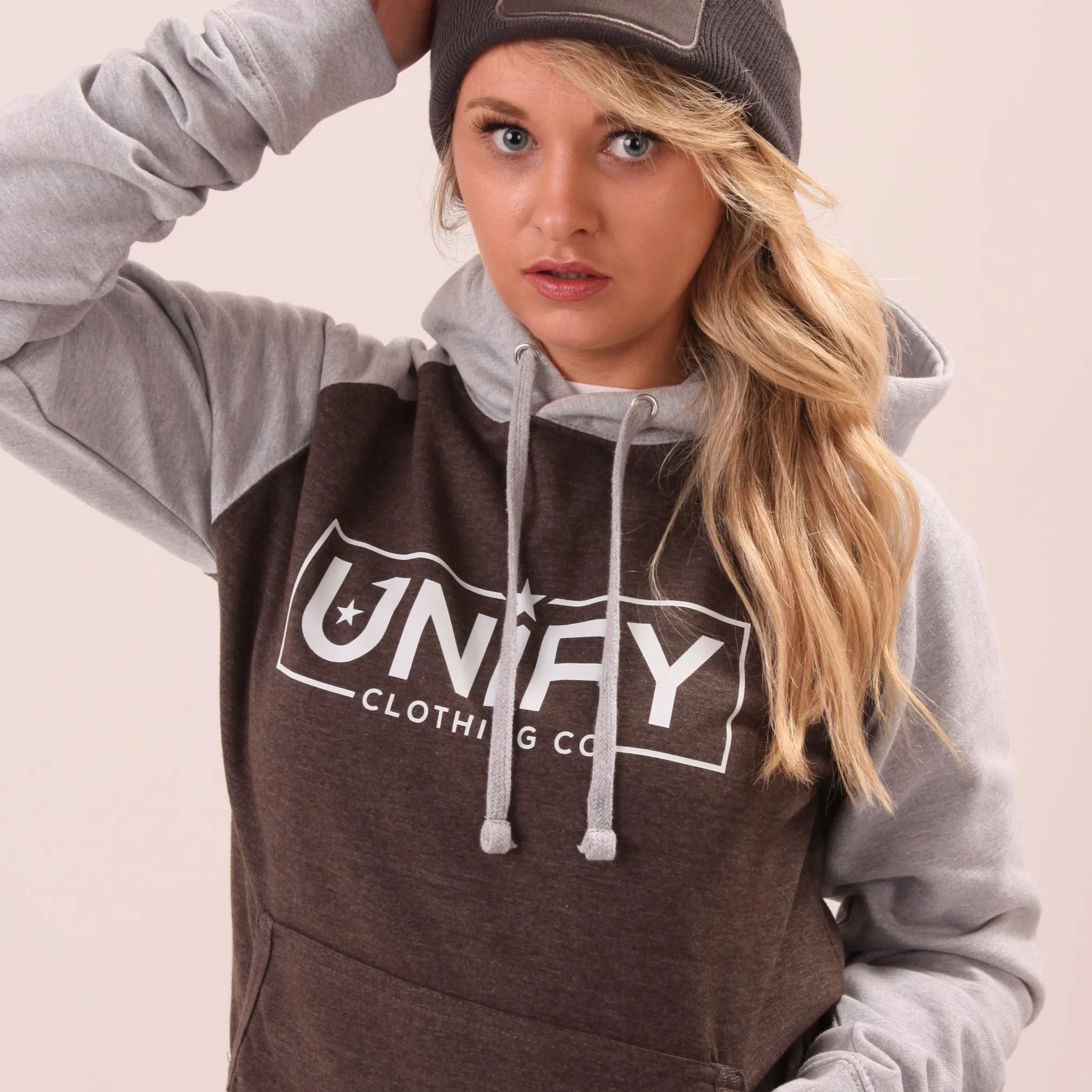 UNIFY Baseball Hoodie - Classic UNIFY Essential Womens Hoodie - UNIFY Double Grey Hoodie