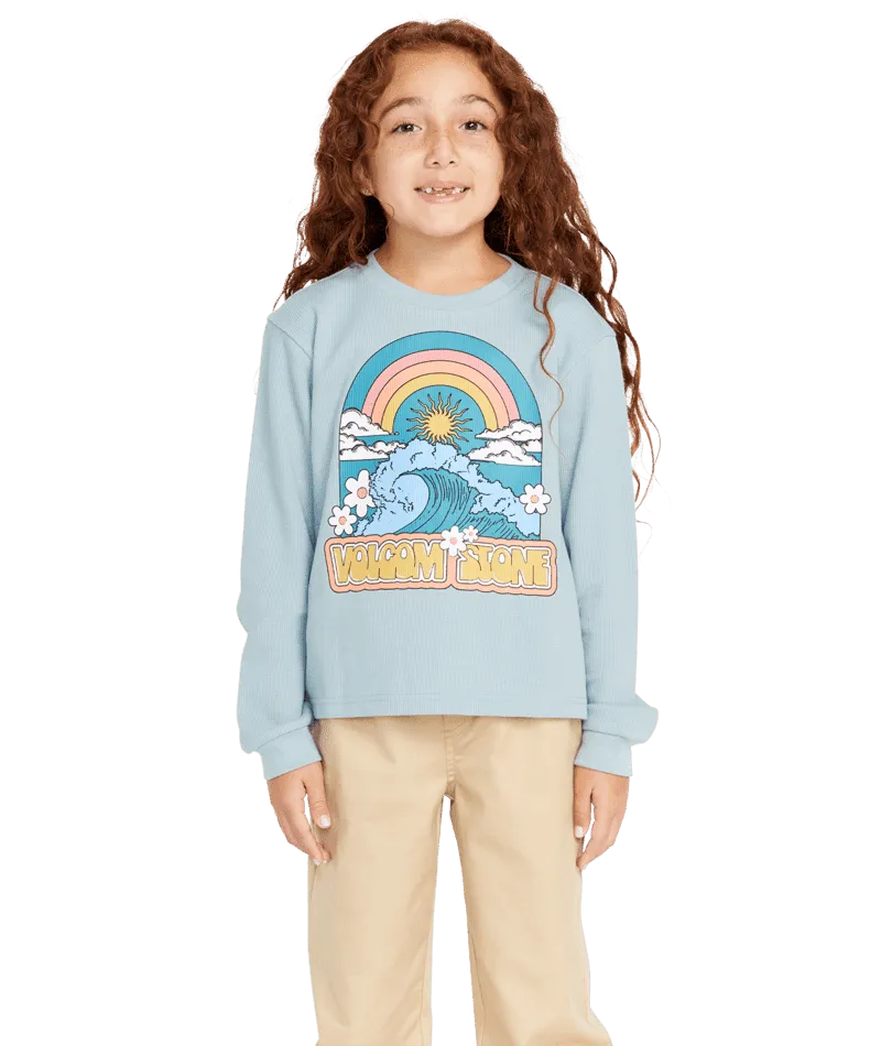 VOLCOM Girl's Thermality Long Sleeve T-Shirt Smokey Blue