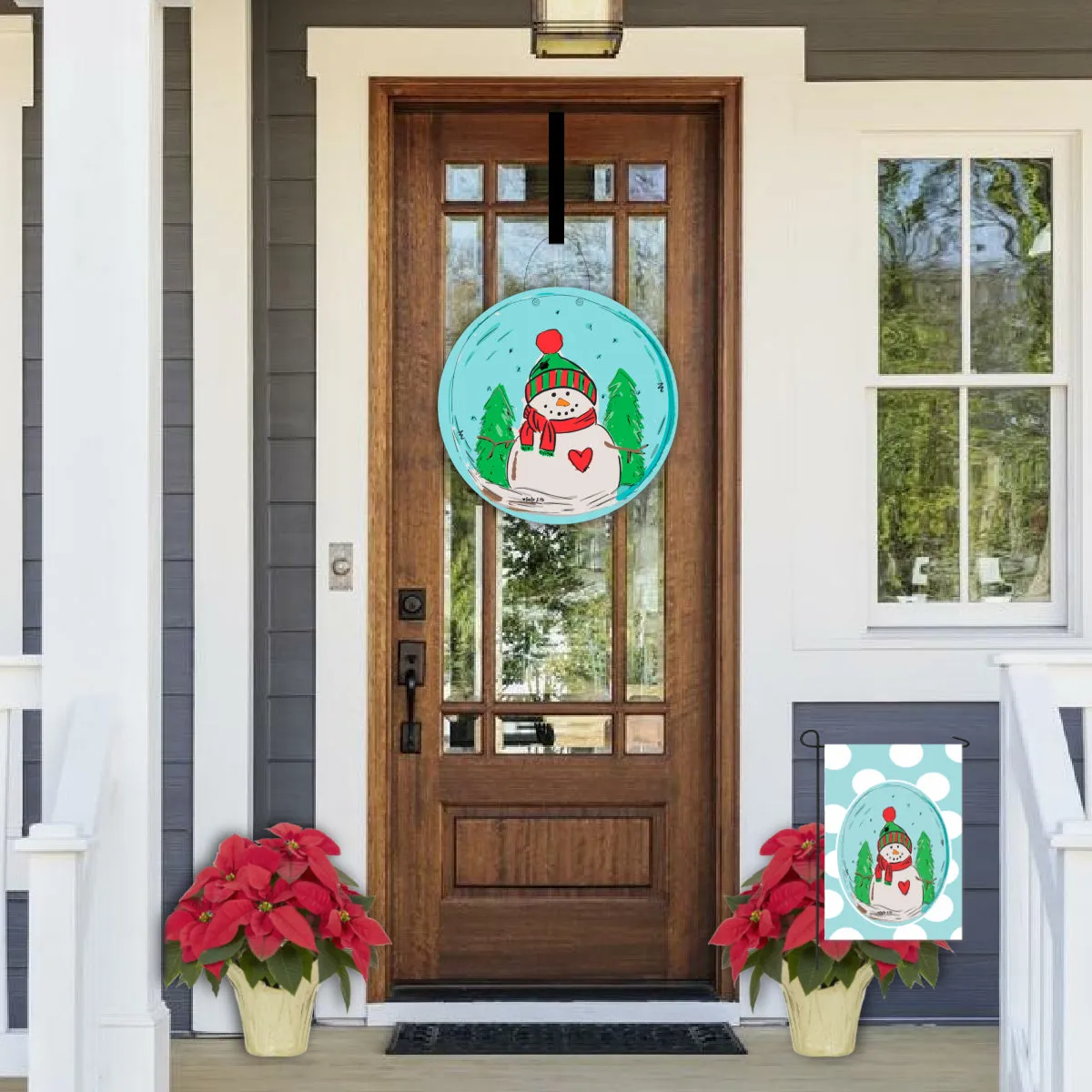 Winter Snowman Door Hanger